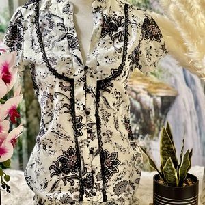 MAURICES Cream Black Lace